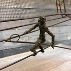 Curtis Jere Bronze Wall Sculpture Tennis Court  Signed 34   x17    - Rare - 1980s