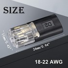 Double Wire Lock-grip Connector  2 Pin Led Light Strip Connector With Locking Bu