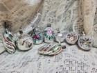 8 Pcs Set Vintage Silver Glass Decorations Christmas Tree Ornaments Ball Cone