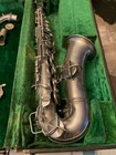 Antique C g  Conn Silver Alto Saxophone W  Original Locking Case 