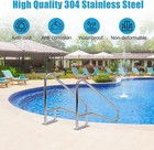 55  X 32  Swimming Pool Rail 304 Stainless Steel 385 Lbs Non-slip Pool Handrail 