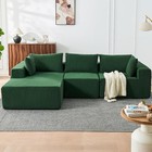 108    Boneless Cloud Modular Sectional Couch L-shape Chaise With Deep Seat Green