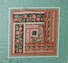 Vintage cranston  lacy Edges Quilt Pattern   Cotton Blend Fabric  13 x13 5  
