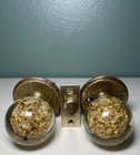Vintage 1960s Ruth Richmond Door Knobs Gold Flake Lucite Mcm Mid Century Modern