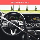 Zone Tech Anti Theft Car Steering Wheel Lock With Escape Hammer Window Breaker 