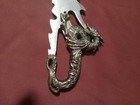 Silver Dragon Knife 8  Intricate Pewter-like Handle Excellent Display Condition