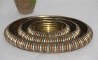 Set Of 3 Brass   Copper Spiral Design Round Tray Bowl Decorative 14343