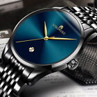 Fashion Analog Business Gentleman Men Quartz Wristwatch Date Stainless Watches