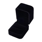 Niche-finds Black Velvet Ring Box     Luxury Soft 2 5 X 2 X 2 Inches 