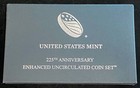2017 United States Mint 225th Anniversary Enhanced Uncirculated Coin Set  W  Ogp