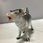 Vintage   Antique Porcelain White And Gray 1930s Or 40 s Cow Creamer Pitcher