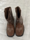 Toddler Girls Boys New Nwot Faux Leather Cowboy Boots 10 Western Brown White