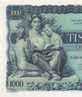 Czechoslovakia 1000 Korun  25 5 1934  P 26s  Series E Uncirculated Banknote Xx F