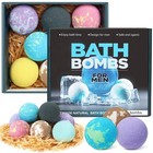 Bath Bombs For Men 8 Pack Organic Bath Bombs Set With Natural Essential Oils    