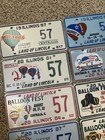     Lot Of 18 Illinois Special-event License Plate Centralia Hot Air Balloon Fest