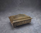 Vintage Metal Jewelry Box Floral Hinged Trinket Box 6   x4  x2  