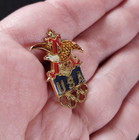 Vintage 80s Anheuser Busch Beer Eagle Pinback Enamel Hat Lapel Pin Badge Usa