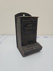 Antique Tin Metal Advertising Match Box Holder Brown Furniture Co Stroudsburg Pa