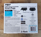 Feit Electric Triple Outlet Outdoor Smart Plugs Alex   Google Compatible 2-pack