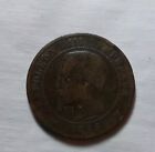 French 10 Centimes Coin 1856 A-km  815 1 France 3rd Republic-glossy Bn Free Post
