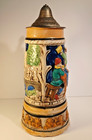 Vintage Large Ceramic German Style Musical Beer Stein Works 10 