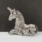 Vintage Mini  Unicorn 1  Figurines Lot Of 5 Silver Tone Metal Fantasy Small