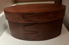 Vtg Oval Shaker Box With Lid And Insert Sewing Pantry Storage Artisan Made
