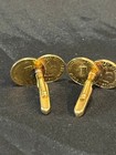 1950 Deutschland  Pfennig Cufflinks Germany German Coin Gold Plated Cufflinks