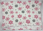 Little Miracles White Pink Gray Flower Daisy Baby Blanket Soft Fleece Costco