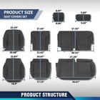 Seat Covers Set For Silverado Lt Crew Cab 2014-2018 Black