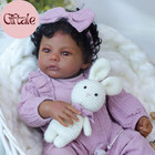 Realistic Reborn Baby Dolls Black Girl     18 Inch African American Newborn Doll 