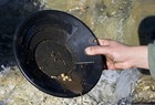 Gold Panning Pan 10 Inch Black Plastic Dual Riffles Mining Prospecting Tool