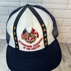 Vintage Trucker Hat Snap Back International Association Of Fire Fighters
