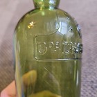 Empty Rare Vtg G De Chartreuse Green Glass Whiskey Bottle Raised Stars   Letters