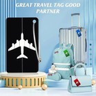 1pc Pvc Luggage Tag Travel Suitcase Id Address Label Holder Secure Name Card