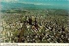 Vintage Continental Postcard Aerial View Downtown Los Angeles California Ca