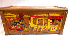 Vintage Wood Toy Chest  Box W circus Themed  30  X 15  X 14   Ca 1950s-60s