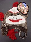 New - The Original Sock Monkey Hat - Baby Infant Size - Fleece Lined - Free Ship