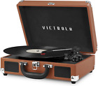 Victrola Vintage 3-speed Bluetooth Portable Suitcase Record Player With Built-in
