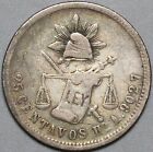 1881-ho Mexico 25 Centavos Vf Hermosillo Mint Rare 19k Silver Coin  23122805c 