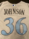 Derek Johnson  36 Milwaukee Brewers Game Used Road Jersey Mlb Authenticated