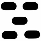 5 Pc 5   X 9   Small Oval Jewelry Black Velvet Padded Pad Display Insert Tray