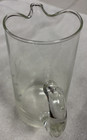 Vintage Glass Martini Cocktail 7  Tall Pitcher White Etched Design