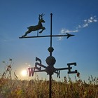 Antquie Copper Weathervane Deer Buck Patina Large Tall