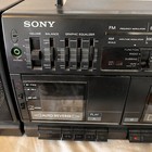 Vintage Sony Stero Boombox Am fm Dual Cassette Tape Cfs-w370 - Read Description