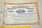 1916 West Philadelphia Passenger Railway Co Stock Certificate 100 Shares Pa