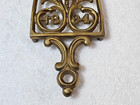 Antique 1894 Wilton Casting Brass 8 1 2  Trivet Iron Stand Table Saver Vintage