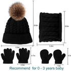 Hicdaw 6pcs Toddler Baby Winter Hat Scarf Kids Warm Knitted Hat For Beanie Sc   