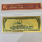 24k Gold  2 Federal Reserve Bank Note 
