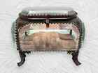 Antique Ormolu French Glass Trinket Box Beveled Casket Jewelry Vintage